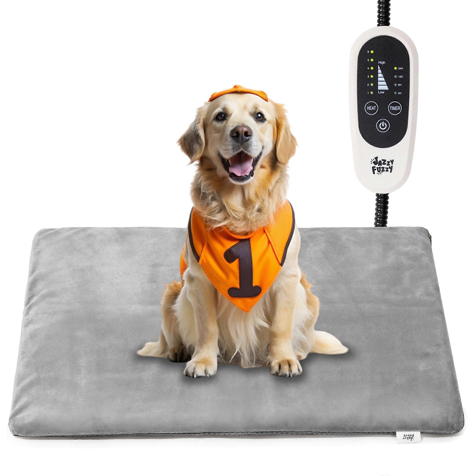 Pet Heating Pad, 6 Adjustable Temperature Dog Cat Heating Pad with Timer (M: 28'x16')