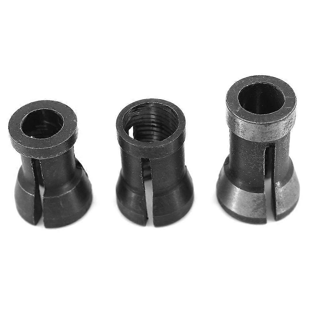 Collets Adapter Pack of 3, 6 mm 6.35 mm 8 mm Replacement Collets for Straight Grinders, Compatible with Various Models