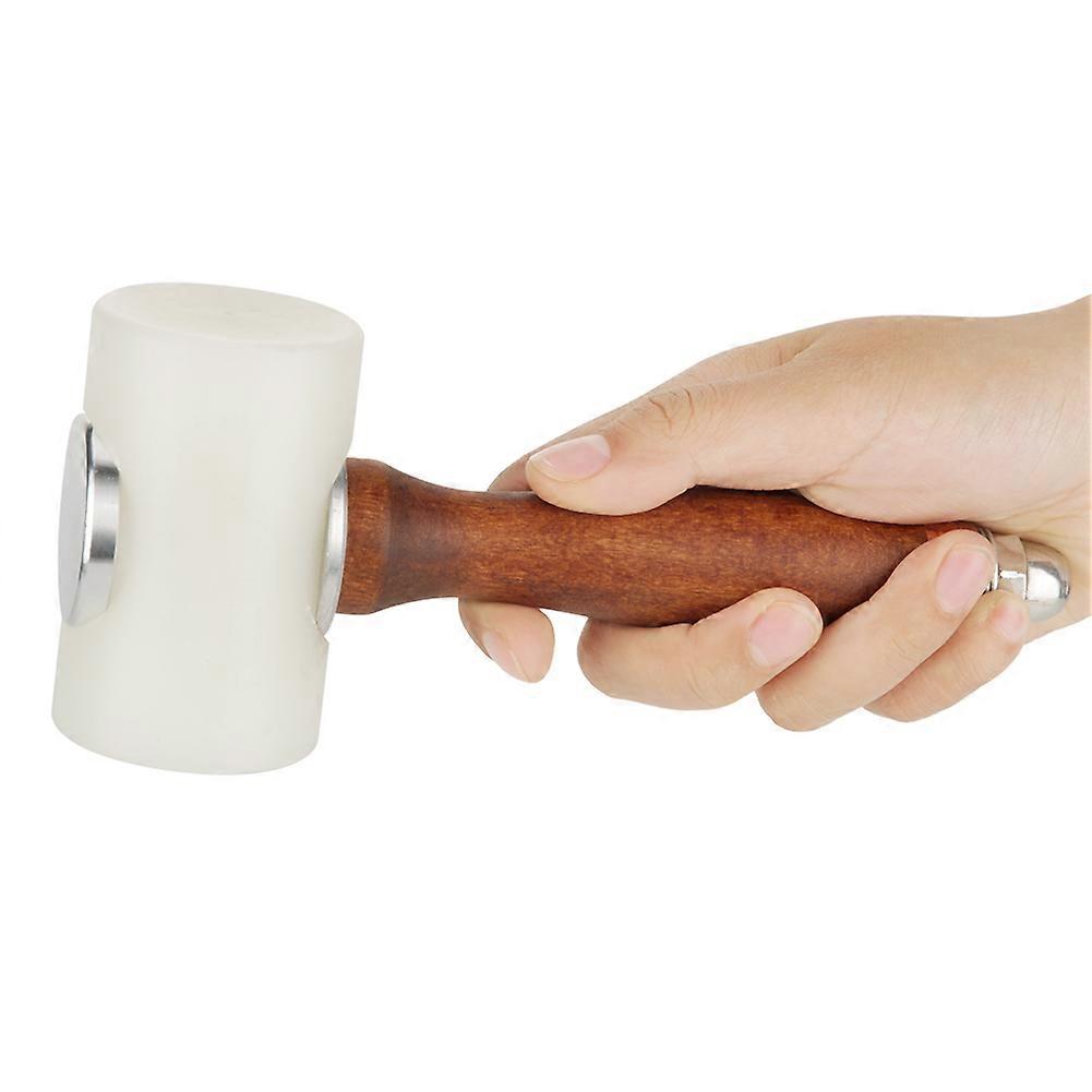 T Shape Leather Nylon Hammer Wood Handle Leather Carving Mallet Craft Tool