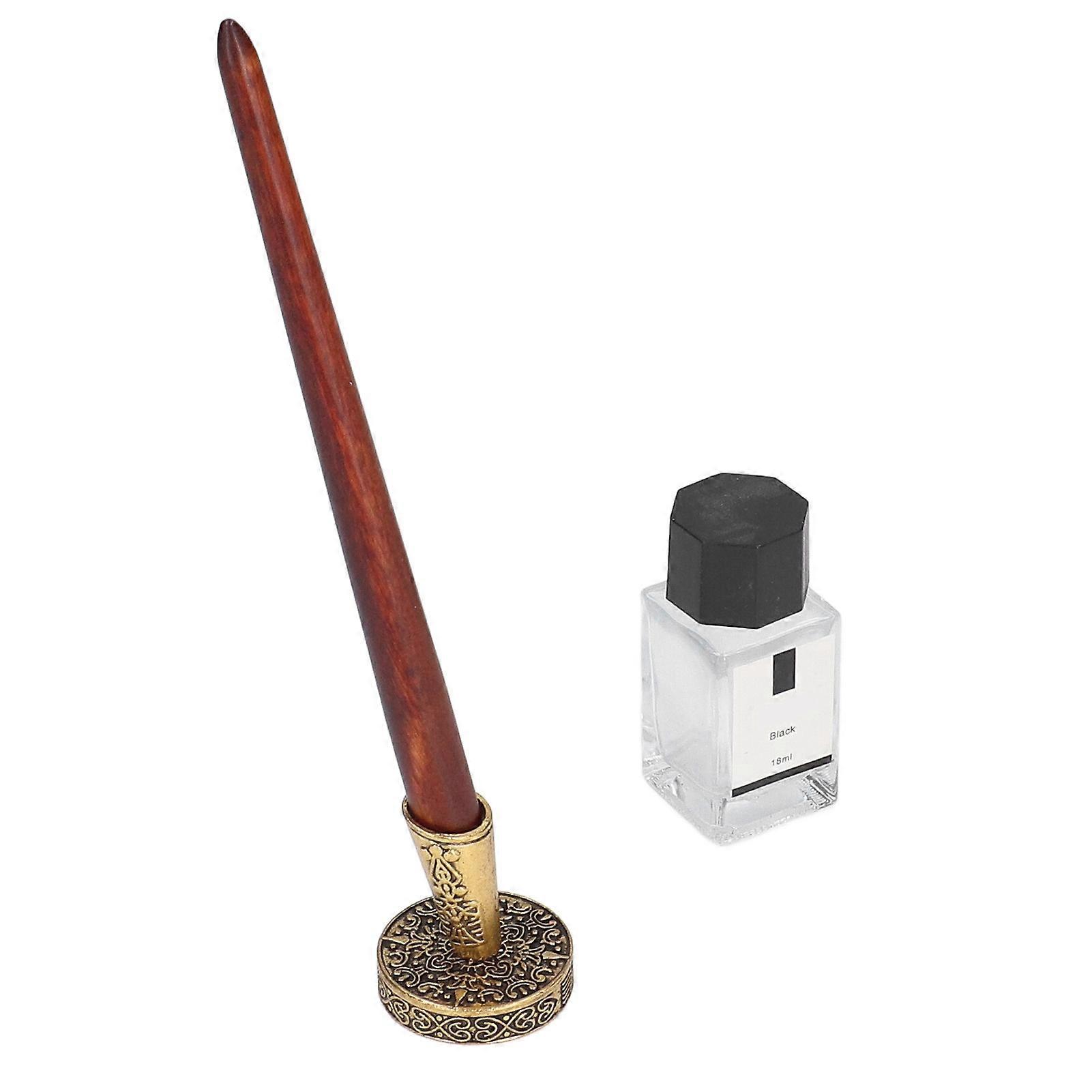 Feather Pen Exquisite Pattern Quaint Texture Comfortable Grip Stainless Steel Nib Caligraphy PenSP275019GF Guinea Fowl