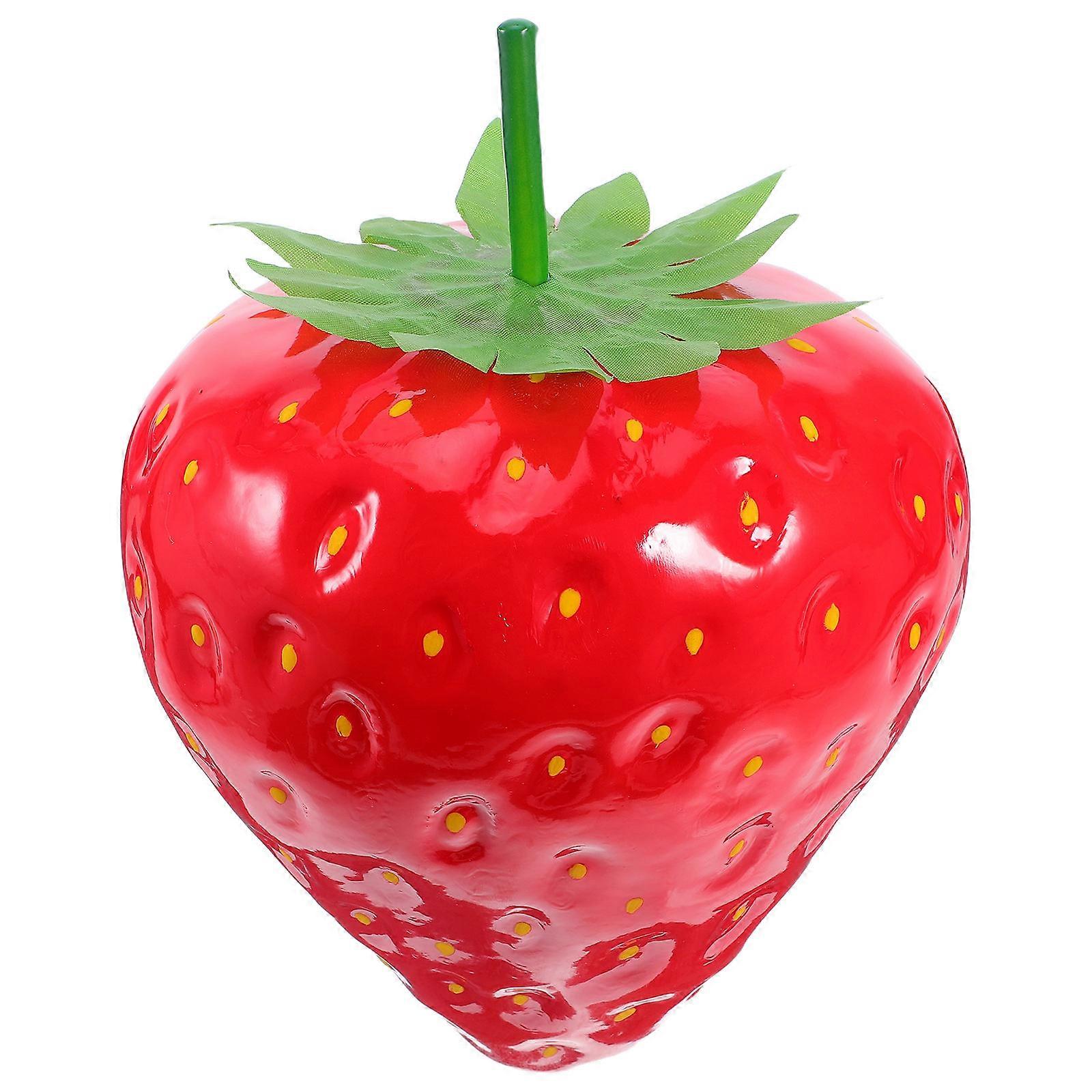 Simulated Fruit Strawberry Ornament For Conversation Starter Home Decor Foam 1Set