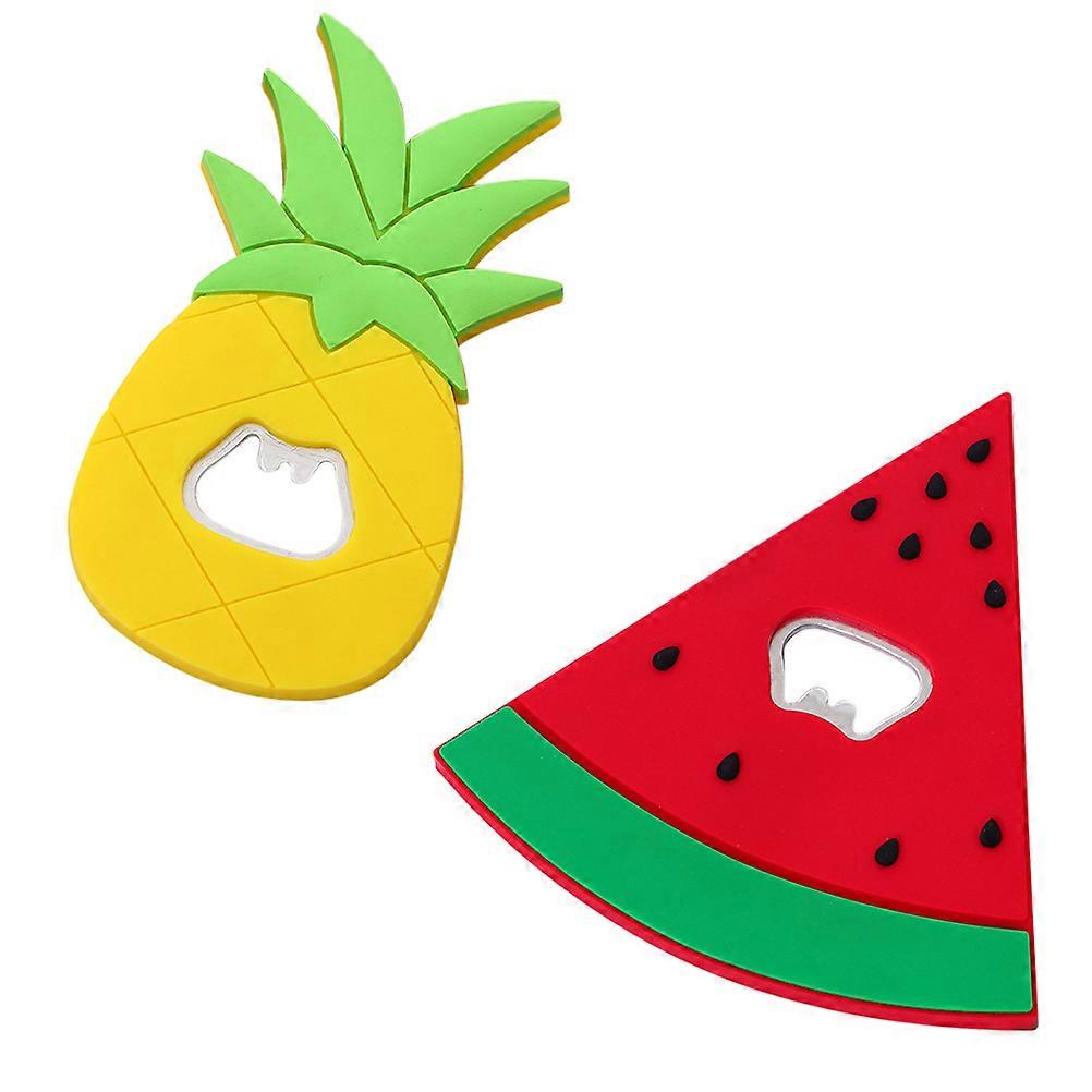 Cartoon Fruit Shaped Bottle Opener for Home Use Easy to Store and Carry Rubber Red