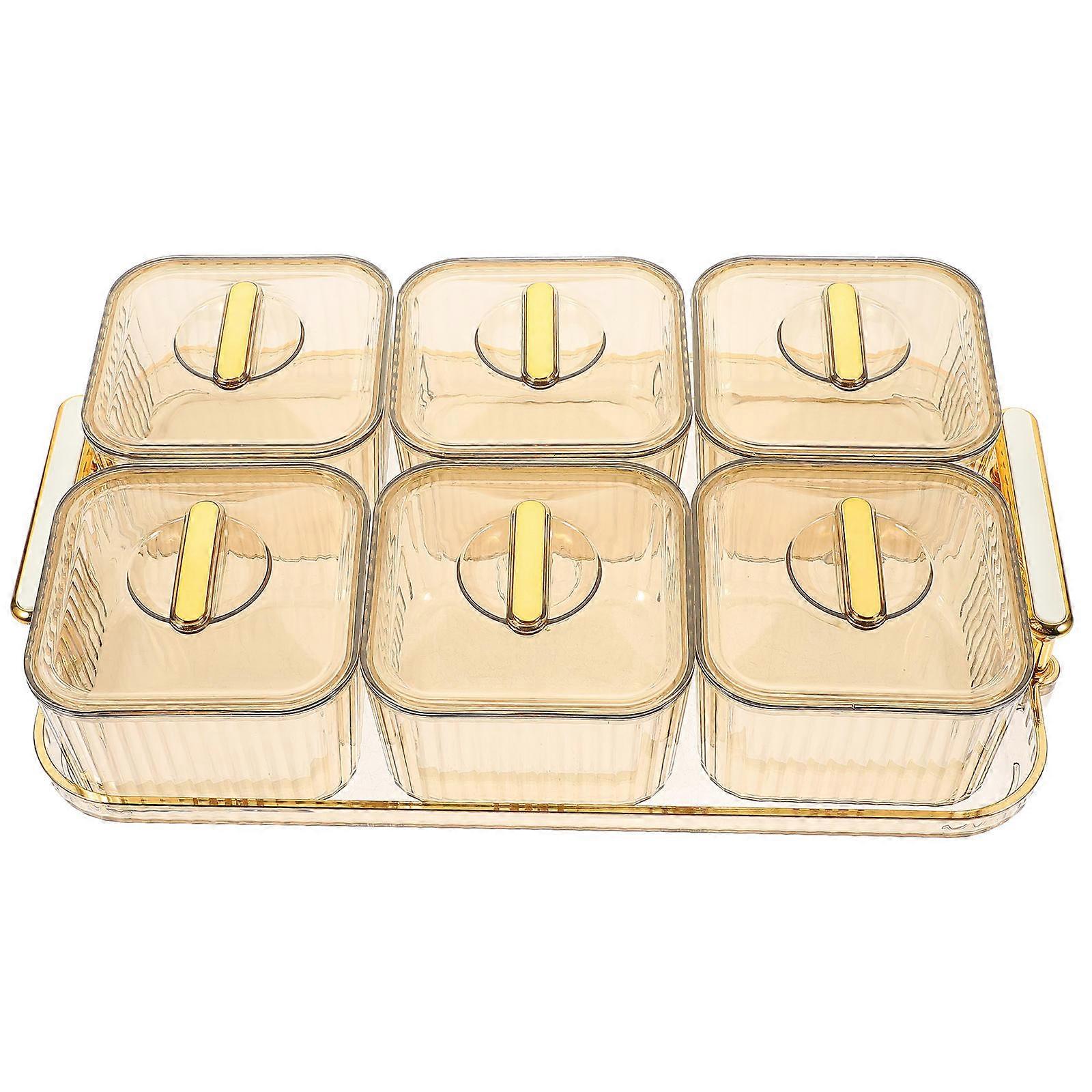 Transparent Snack Bowls with Lid for Party Serving and Storage Use 7.87 x 2.95 x 1.57 Inches