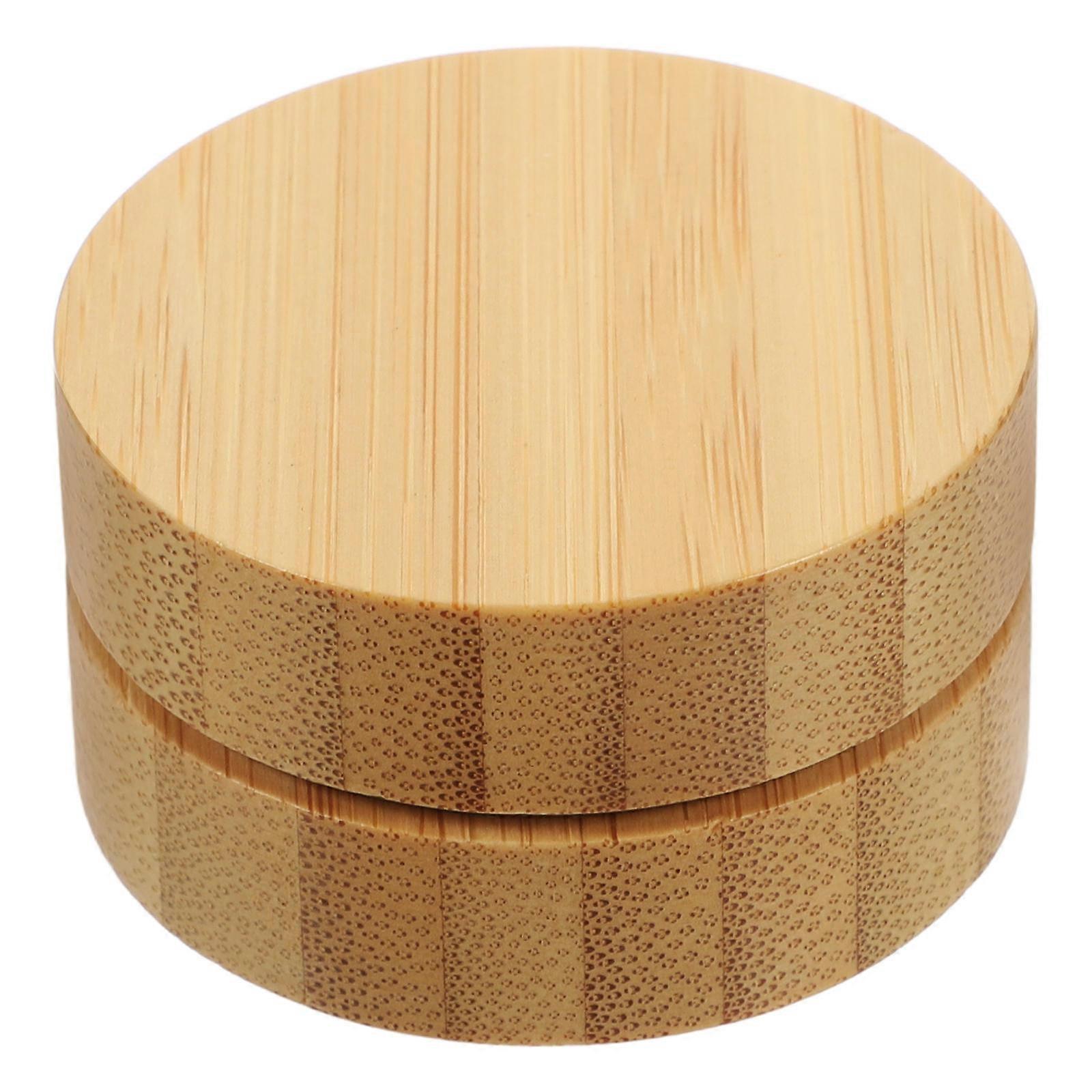 Bamboo Shell Aluminum Tin Jar Refillable Travel Container with Screw Lid for Creams, Lotions, and Cosmetics – Leakproof Storage for On the