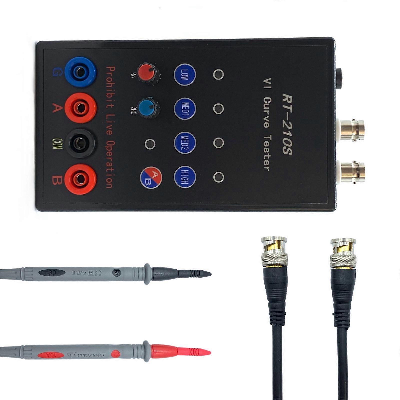1 Set 210S Curves Test Instrument Device with Adjustable B Way Position Probes & Testing Clip Included Black Multicolor