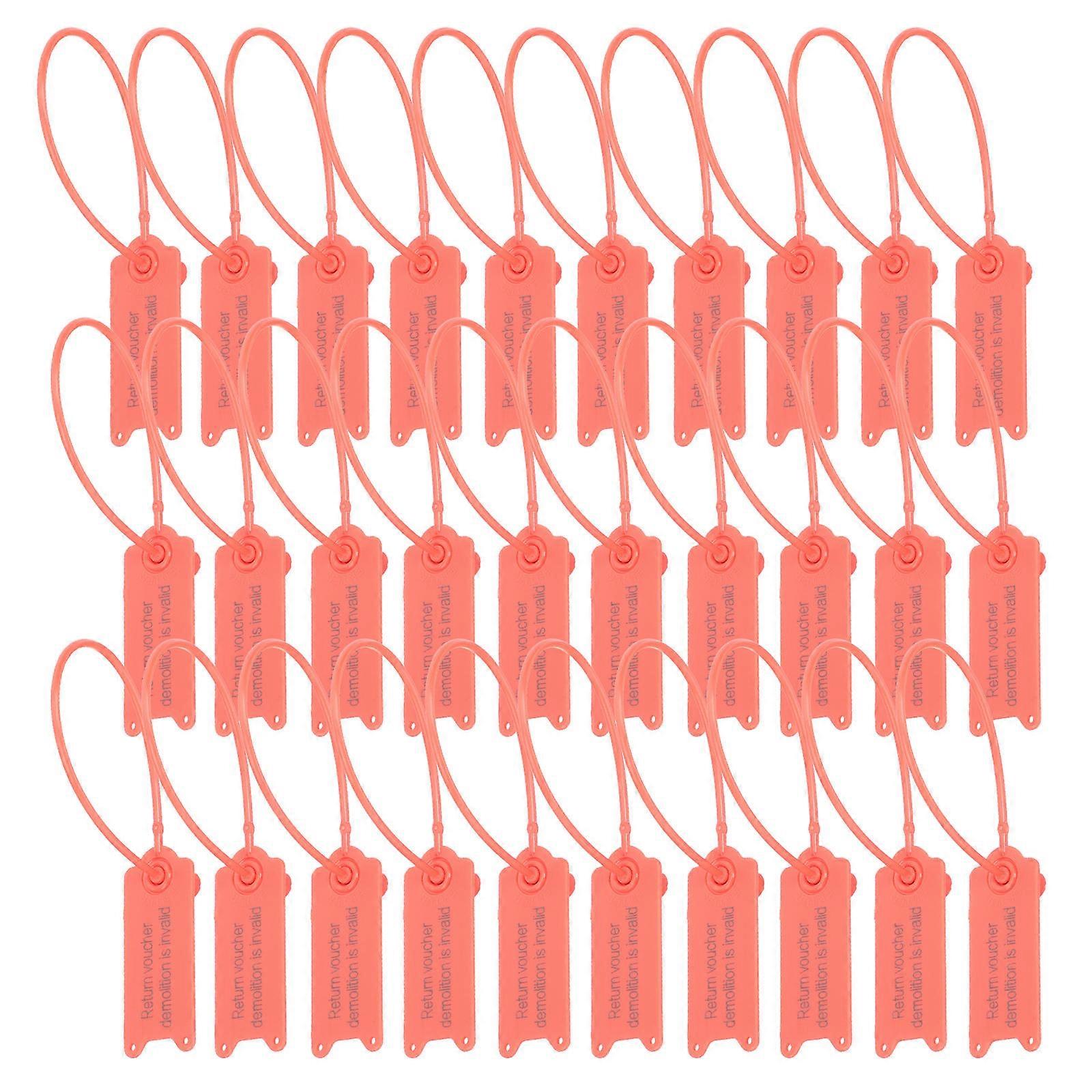 Red SelfLocking PP Cable Ties with Adjustable Length for Secure Tie Cable and Labeling 100 Pieces