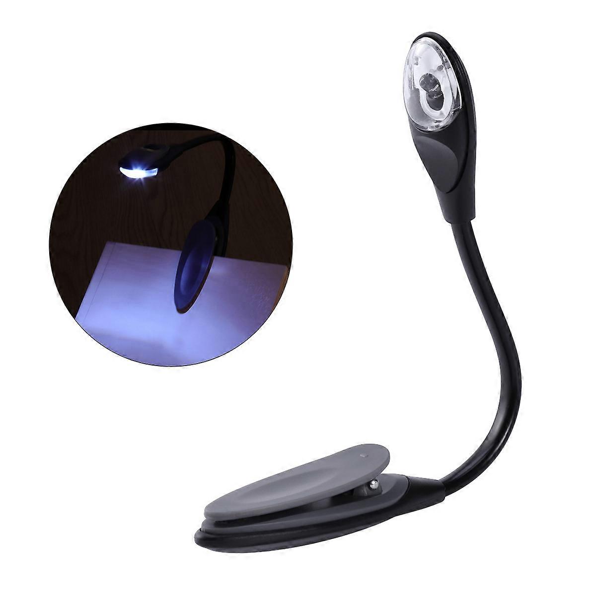 Flexible LED Book Light for Reading and Camping with ABS Material Grey Color Portable and Adjustable 4.5 Inches