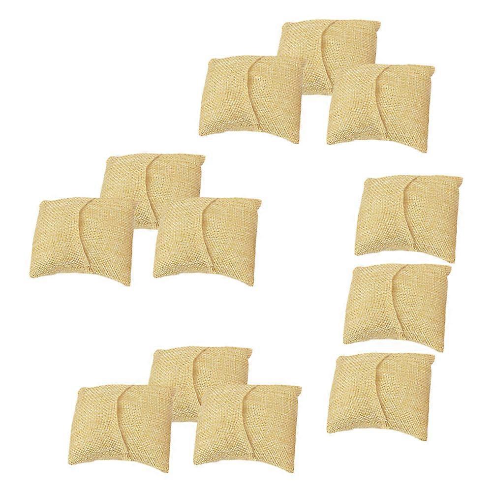 Bangle Display Pillow 12 Pcs Suitable for Jewelry Collection with Soft Velvet and Jute Material for Accessories