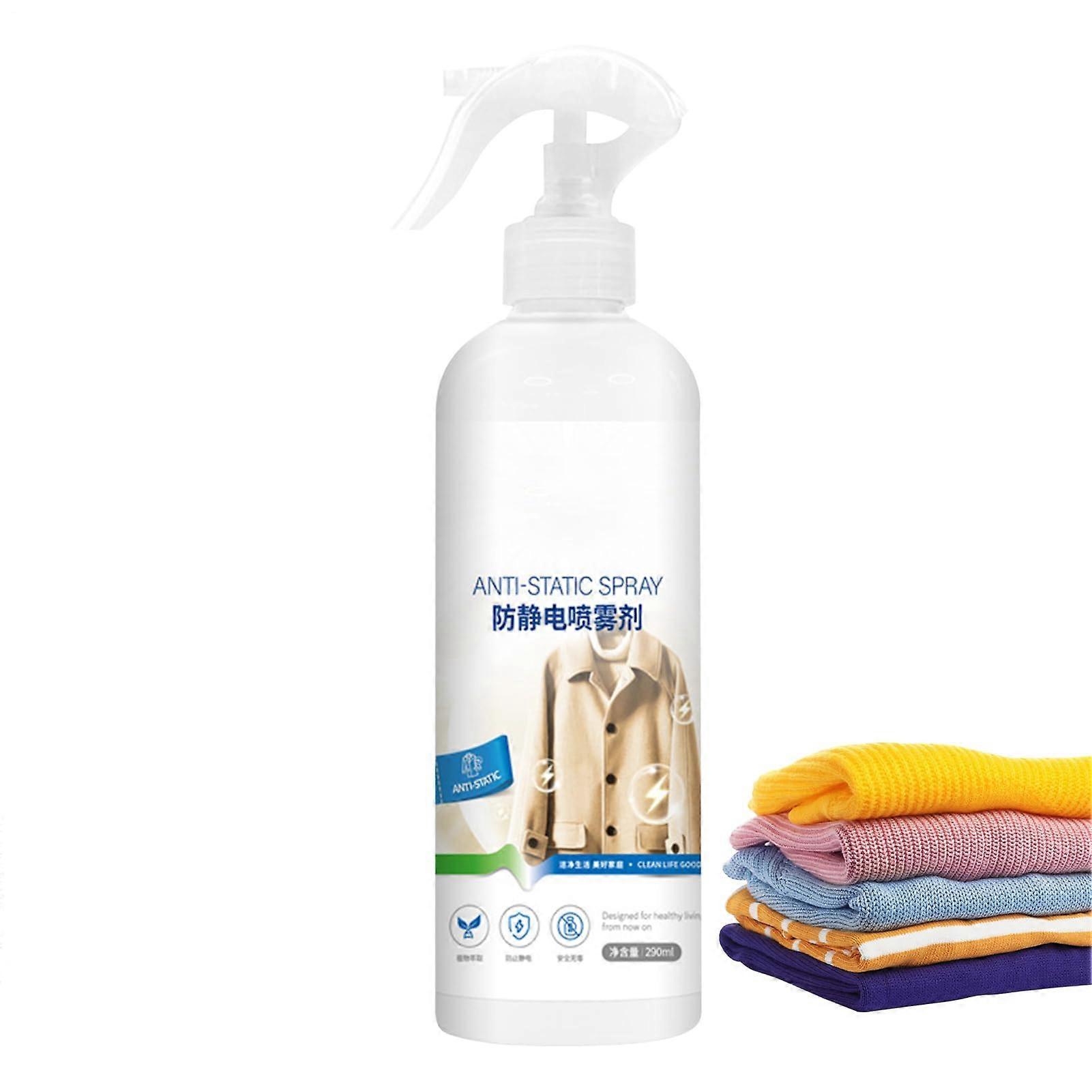 Static Clothes Removal Natural Anti-Static Spray 290ml Fabric and Hair Styling Mist for Static Control and Anti-Cling Solution