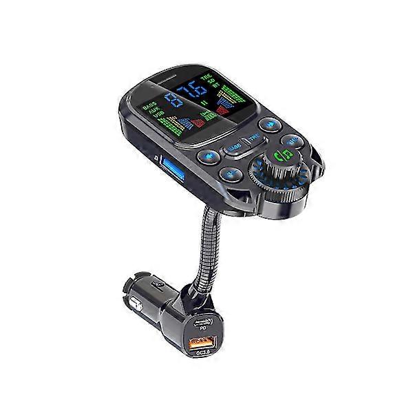 New car FM transmitter car charger Bluetooth 5.3 QC 3.0 Fast charging PD car charger MP3 player Support TF card U disk