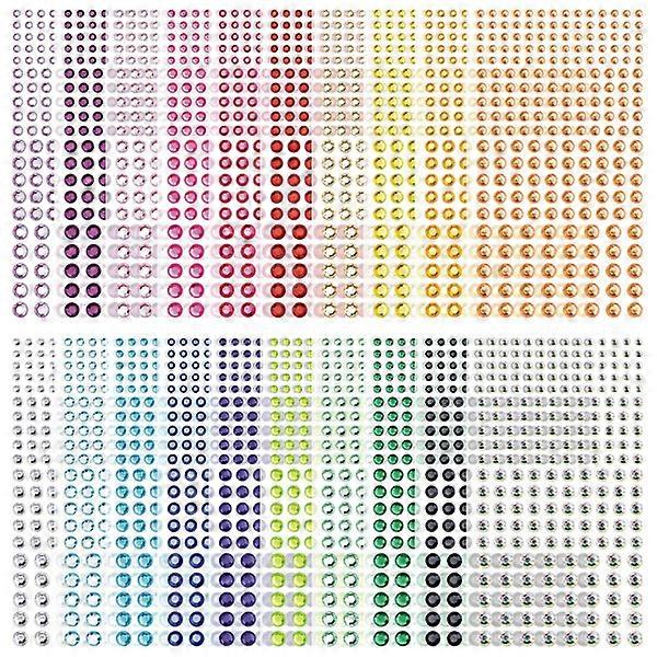 أحجار كريمة للوجه الملونة لمكياج العيون والأظافر والحرف اليدوية DIY