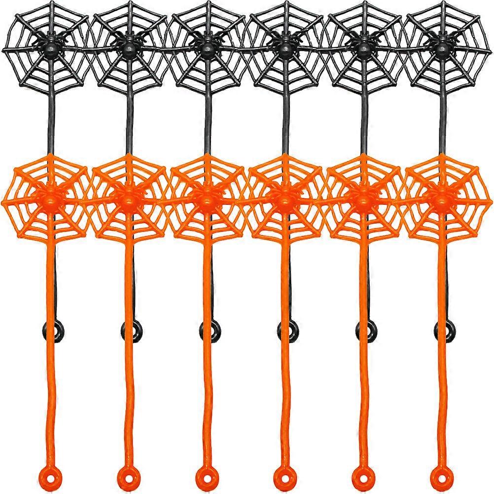 Sticky Spider Web Toys For Halloween Entertainment 19X5.5X0.5Cm Assorted Color Stretchable 50Pack