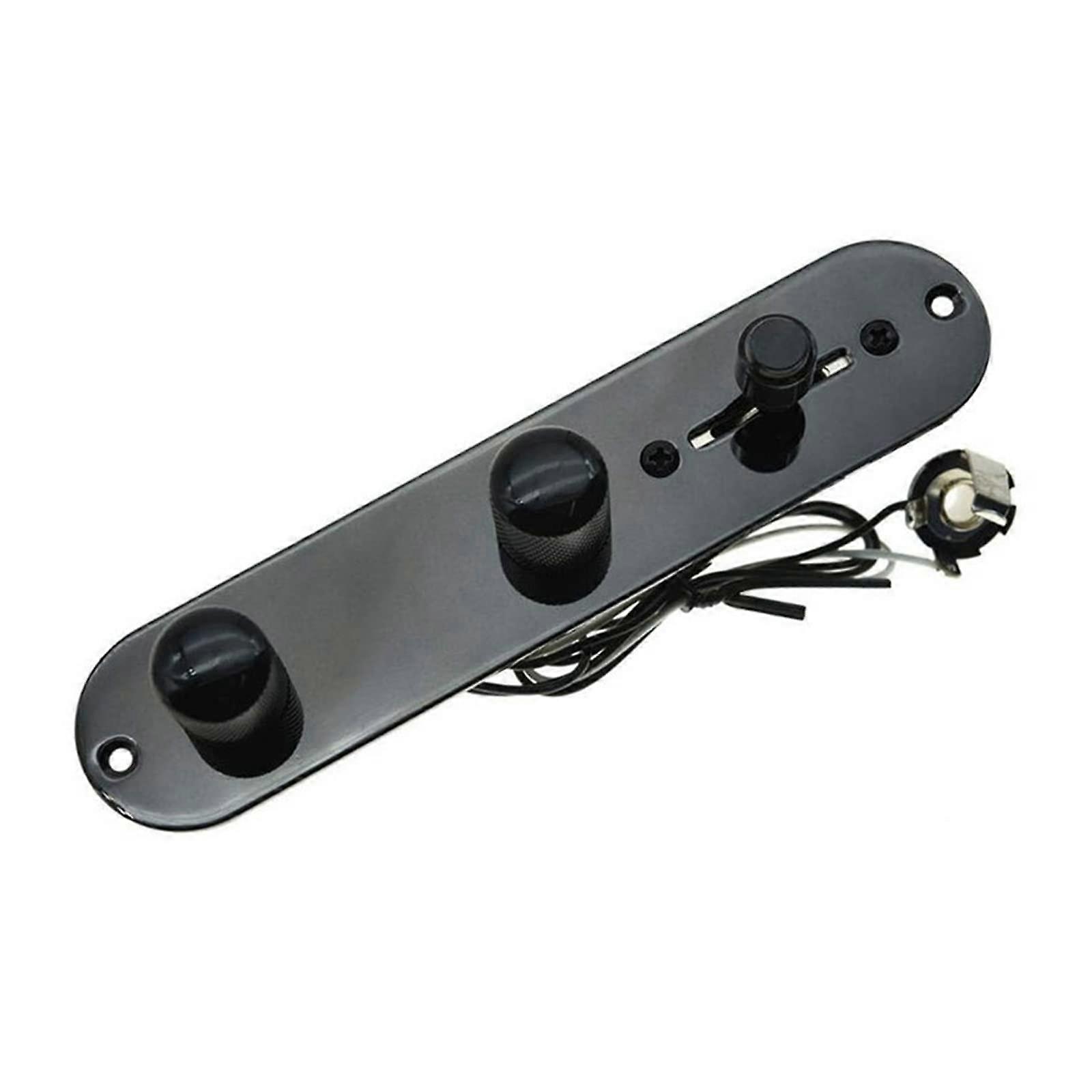 Harness for Electric Guitar Electric Guitar Harness Circuit Board, 3Piece Control Board Assembly with Socket Knob Accessories (Color: Bk)