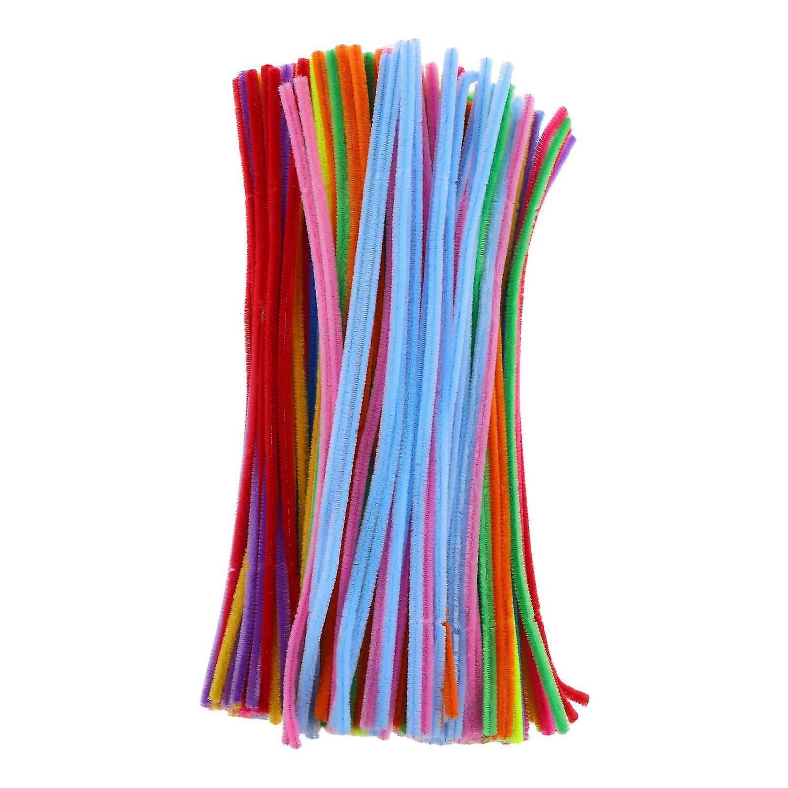 Fuzzy Chenille Stems Diy Craft Projects Creative Fun Multicolor Soft Safe Material 500Pcs