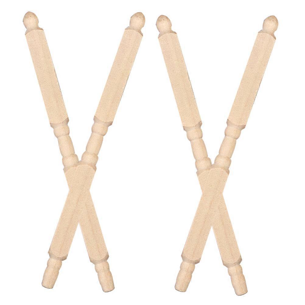 4Pcs Dollhouse Accessories Crafted From Birch Wood Ideal For DIY Projects In Mini House Decor 4Set