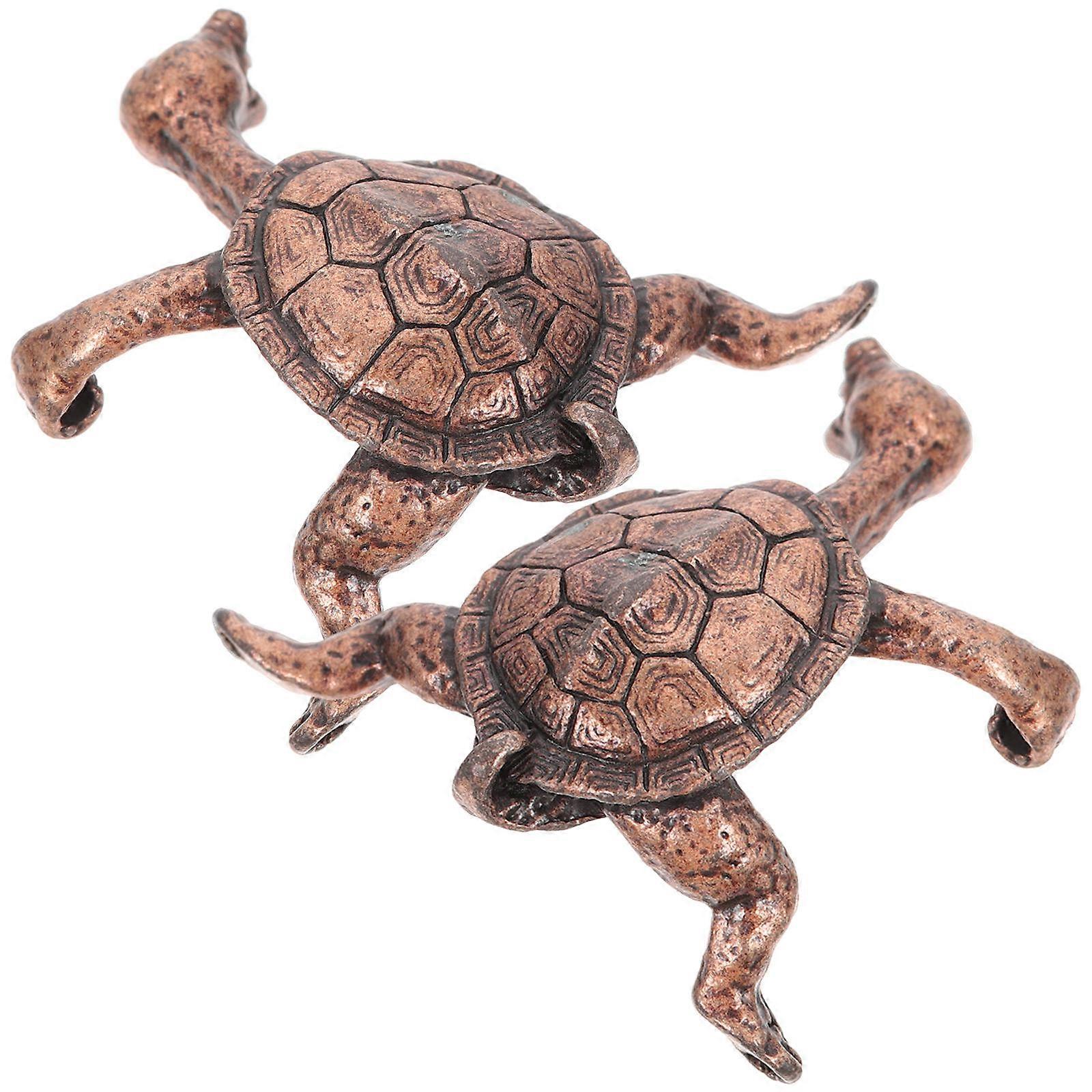 2Pack Turtle Shaped Incense Stick Holder For Living Room Dark Brown 4X4X2Cm Relaxing Atmosphere Creation