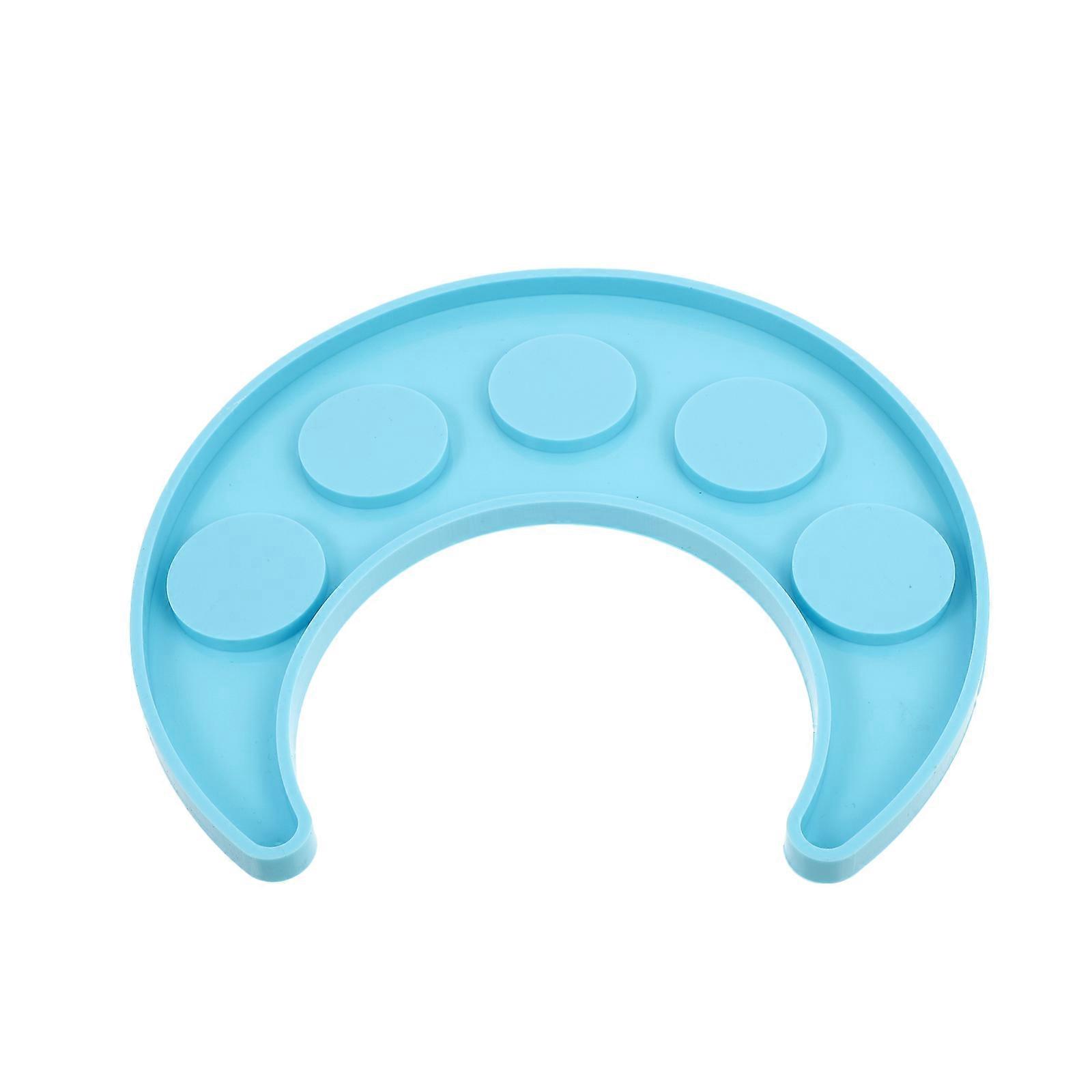 Blue Silicone Wine Glass Holder Mold for DIY Epoxy Resin Projects with Durable Soft Texture