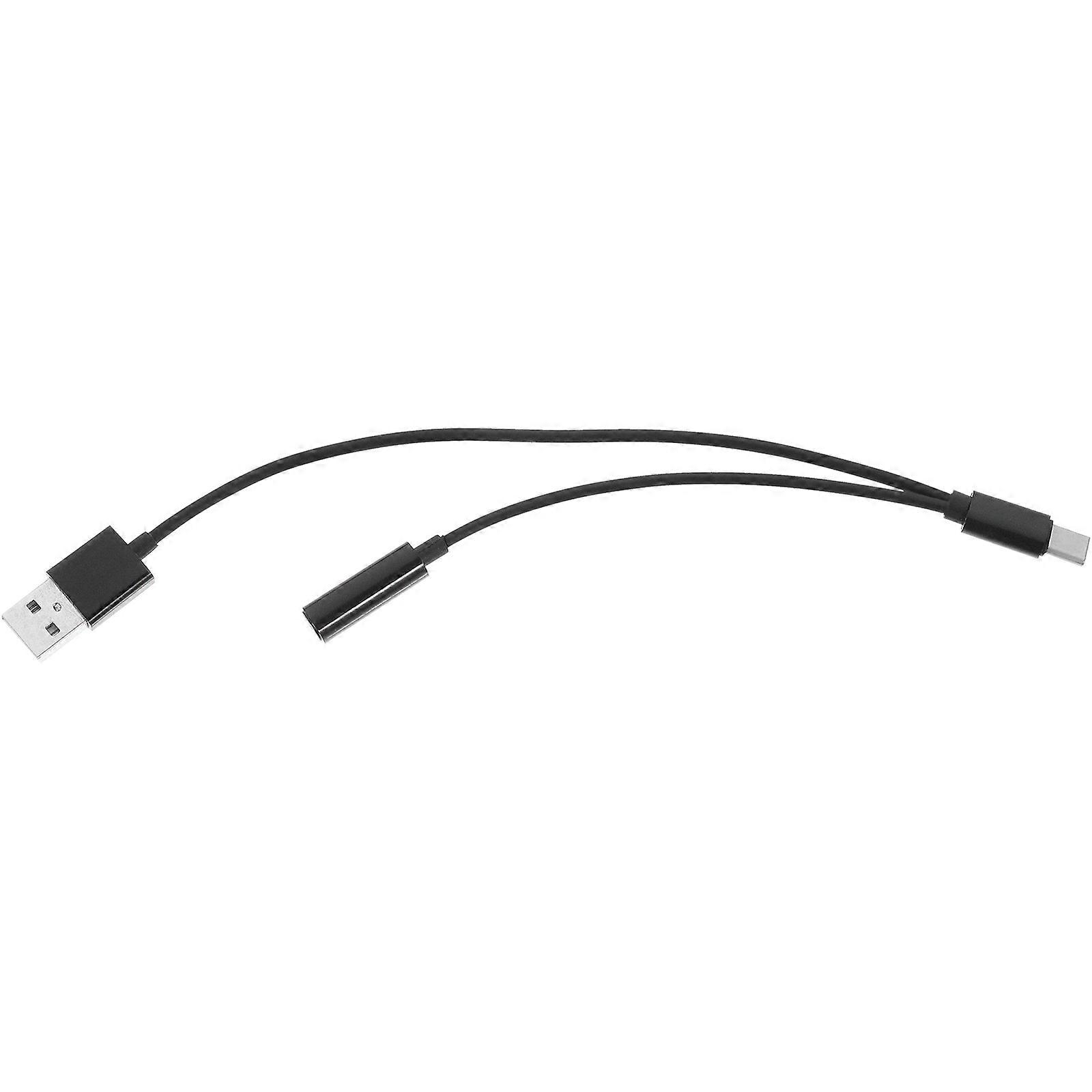 Type-C To Double 3.5Mm Earphone Cable Adapter Designed For Professionals In White With USB 3.1 Compatibility Function 1Set