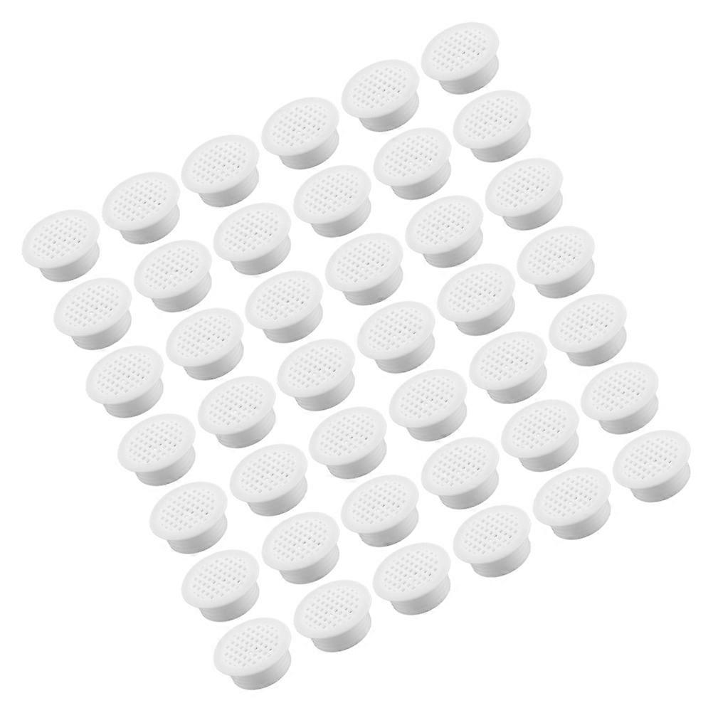 Ventilation Vent Cabinet Cover Prevent Odor Plastic White 50Set