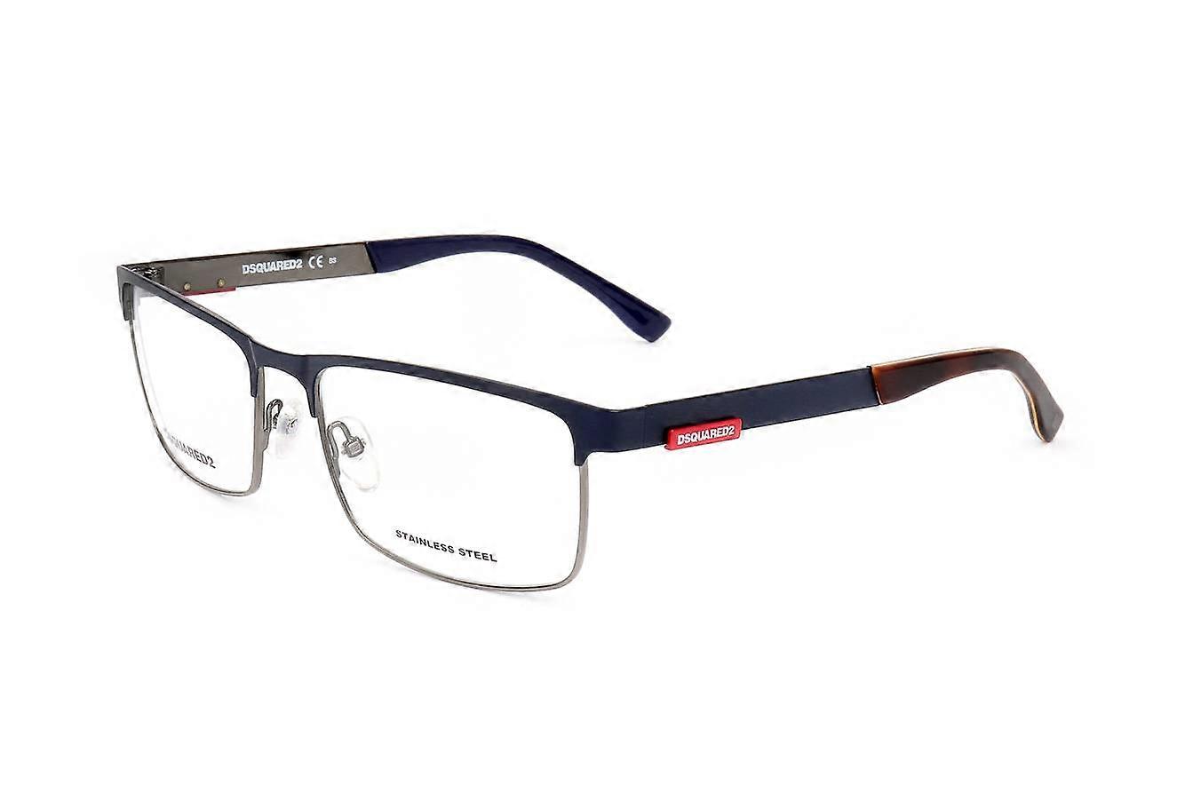 Eyewear Frames Dsquared2 D2 0006 H2T MATTE BLUE DARK RUTHENIUM 57/18/145 MAN