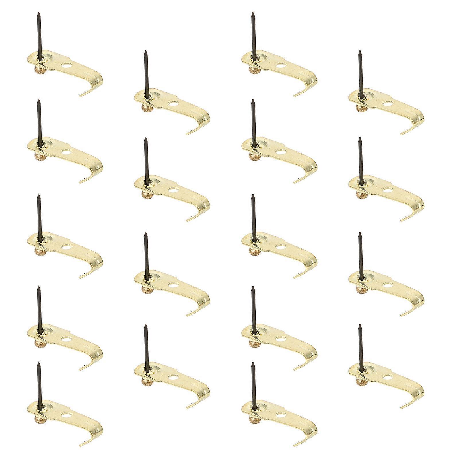 50 Pcs Picture Frame Hooks With Nails For Artists Renovations 2.8x1CM Hook Shape Heavy Duty