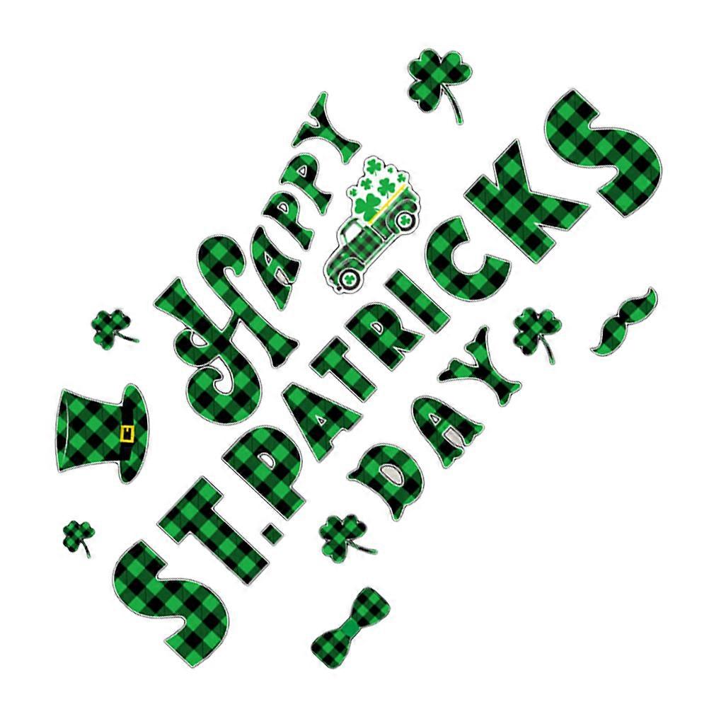 Creative Fridge Stickers For Holiday Celebration Green Rectangular PVC Magnets 1 Set