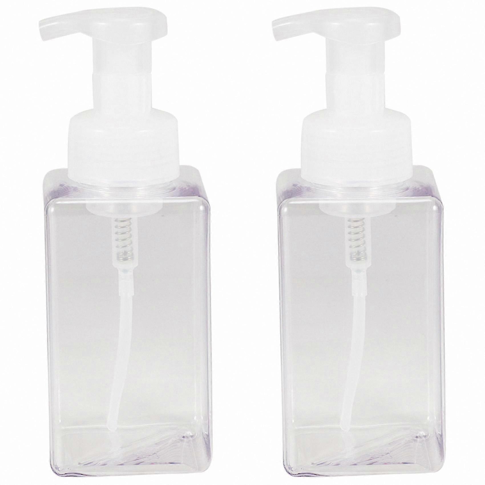 2 Pack Foaming Soap Dispenser 15oz Refillable Foam Liquid Hand Soap Empty Plastic Pump Bottle Conta