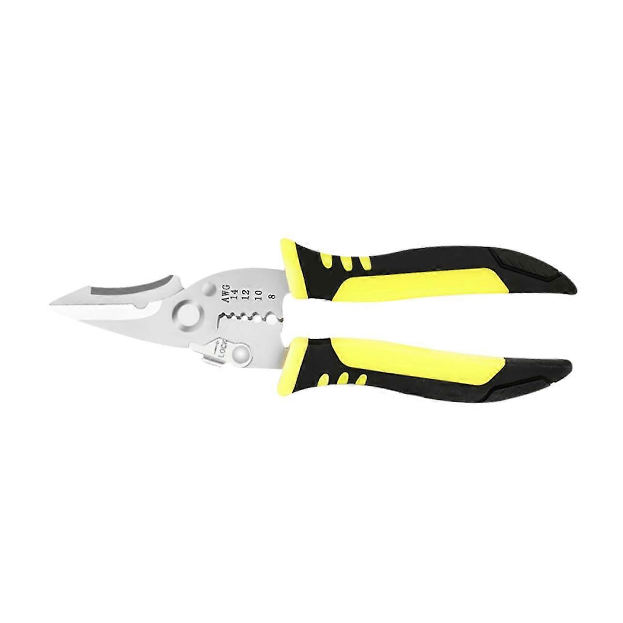 1 x Multifunctional Wire Cutter Stripper with Ergonomic Handle for Precise Gripping and Crimping for Electricians and DIY Enthusiasts