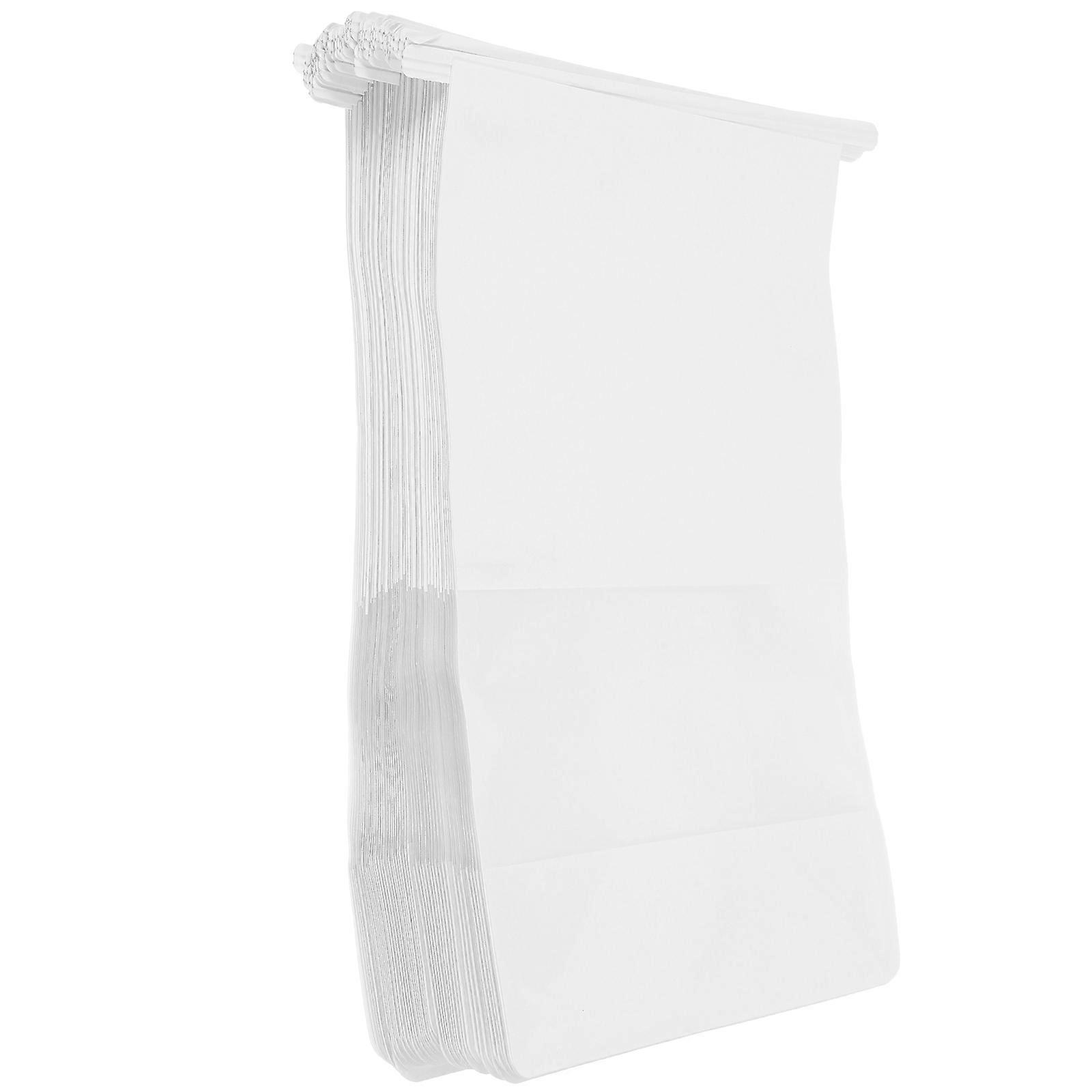 Cookie Bag White Toast Packaging Pouch for Packing 50Pcs with Window