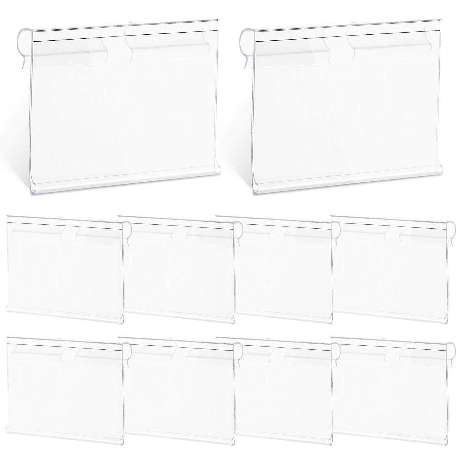 60Pcs Plastic Sign Label Holders Display Stands For Shop Use Transparent Color Price Display