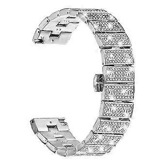 Compatible For Honor Watch Magic Band Alloy Metal Rhinestones Decor Watch Strap with Butterfly Clasp