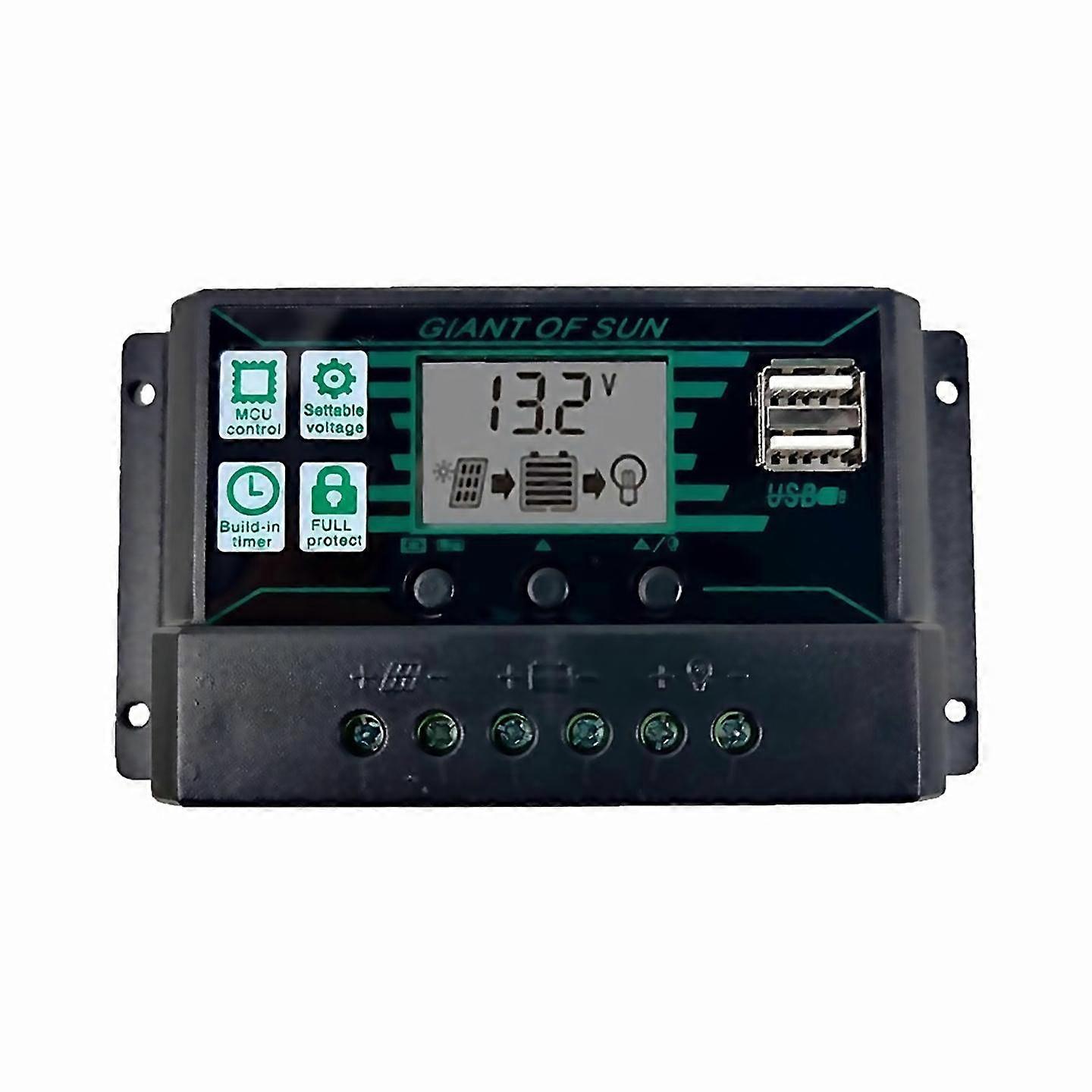 For Solar Charge Controller 12v 24v Solar Panel Pv Controller For Lifepo4 Lithium Gel Lead Acid Battery