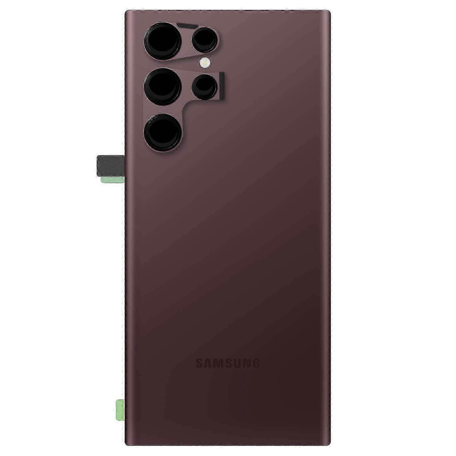 Samsung Galaxy S22 Ultra Cover Posteriore Sportello Batteria Samsung Borgogna con obiettivo SZRH A-C