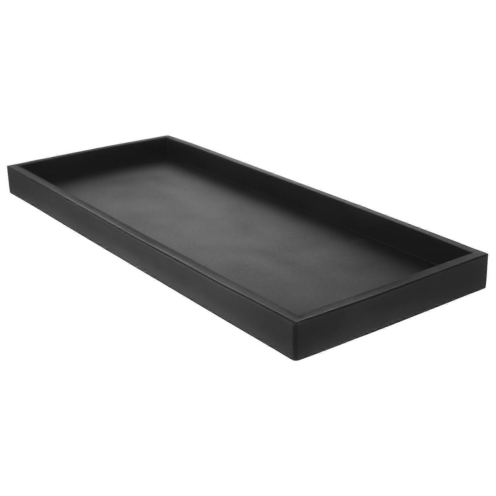 Silicone Countertop Tray Decorative Rectangle Soap Tray for Bathroom and Kitchen