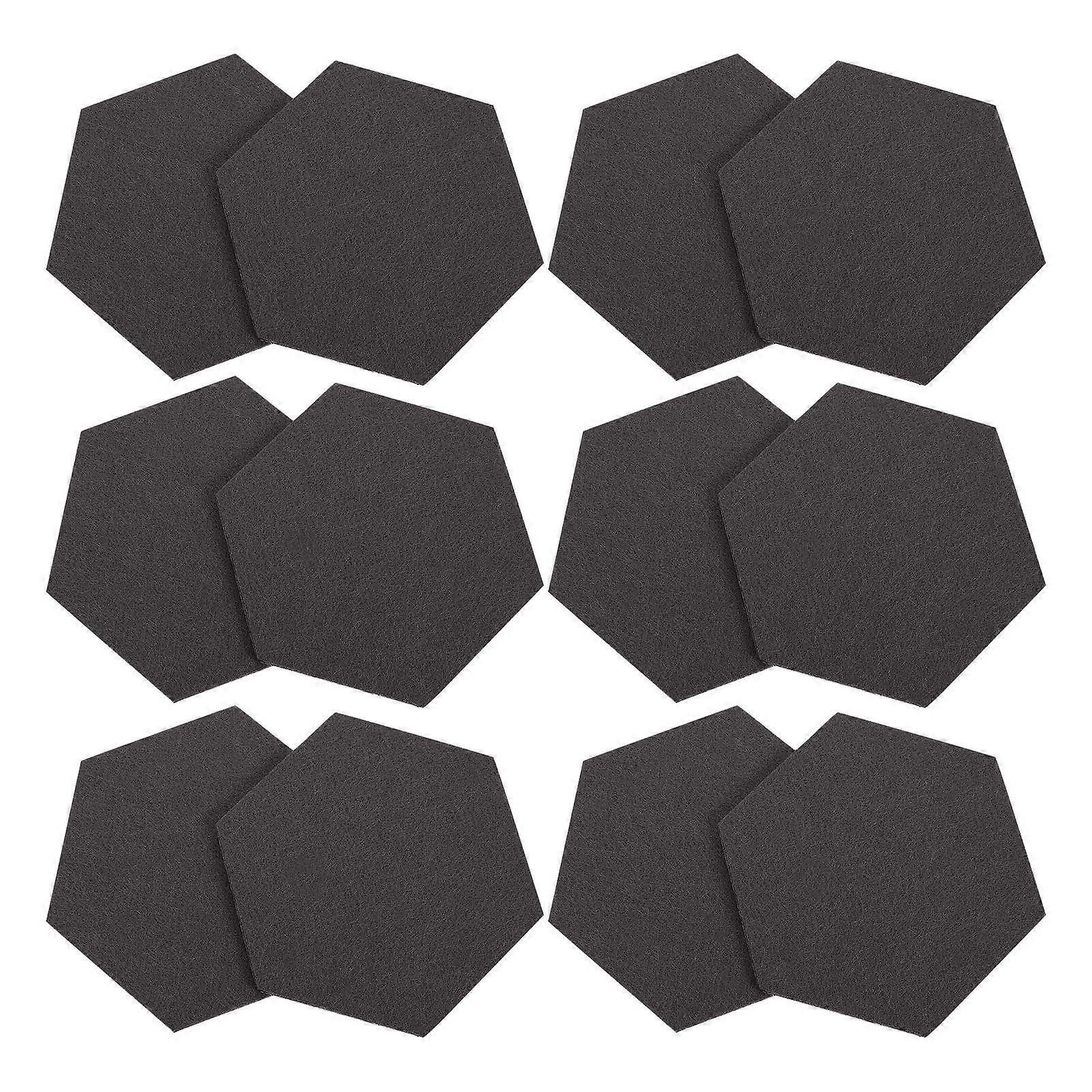 12 Pcs Message Board Felt Hexagon Wall Board Self Adhesive Wall Memo Board