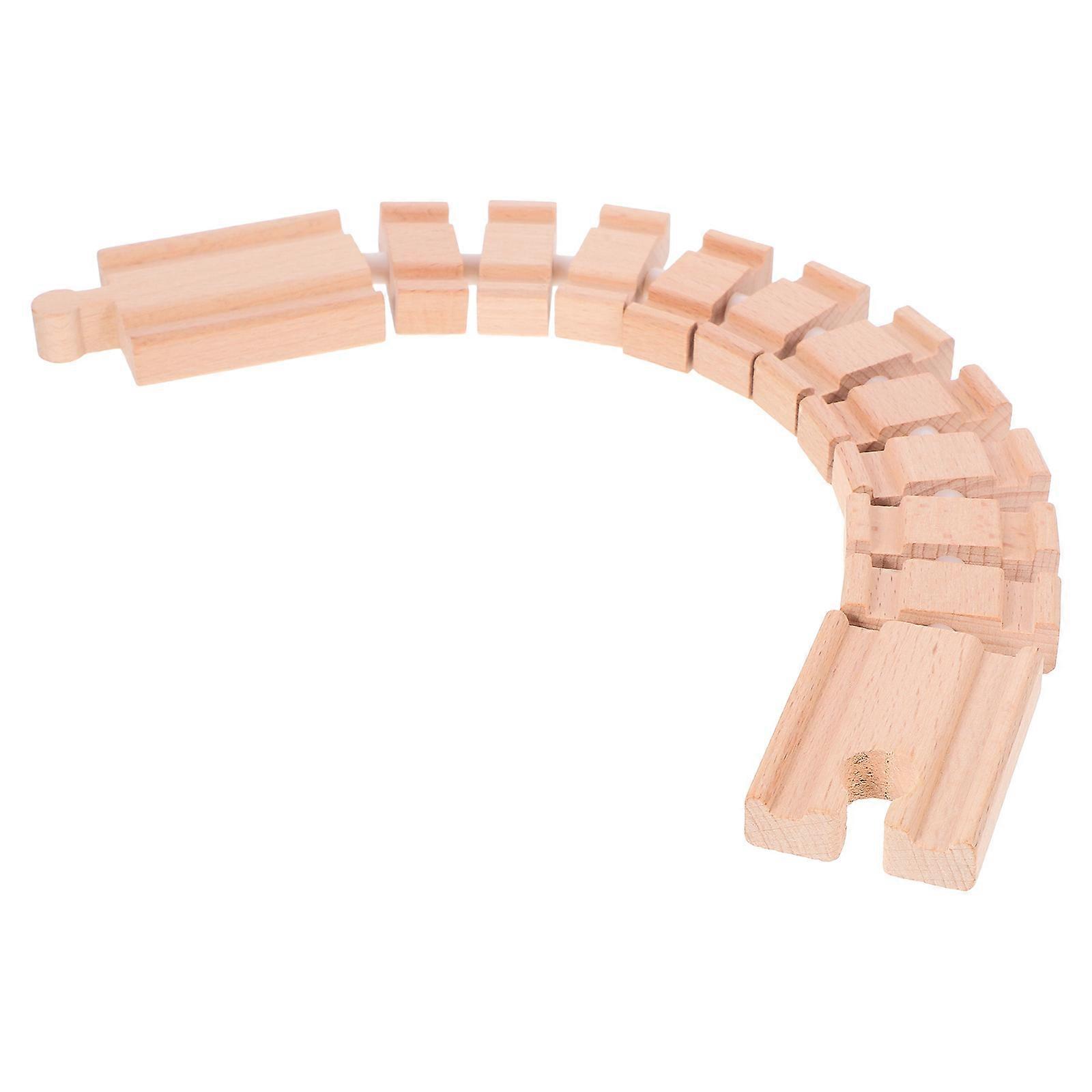 DIY Khaki Train Track Toy with Synthetic Material for Kids to Enhance Motor Skills and Fun Play 12.5 inches