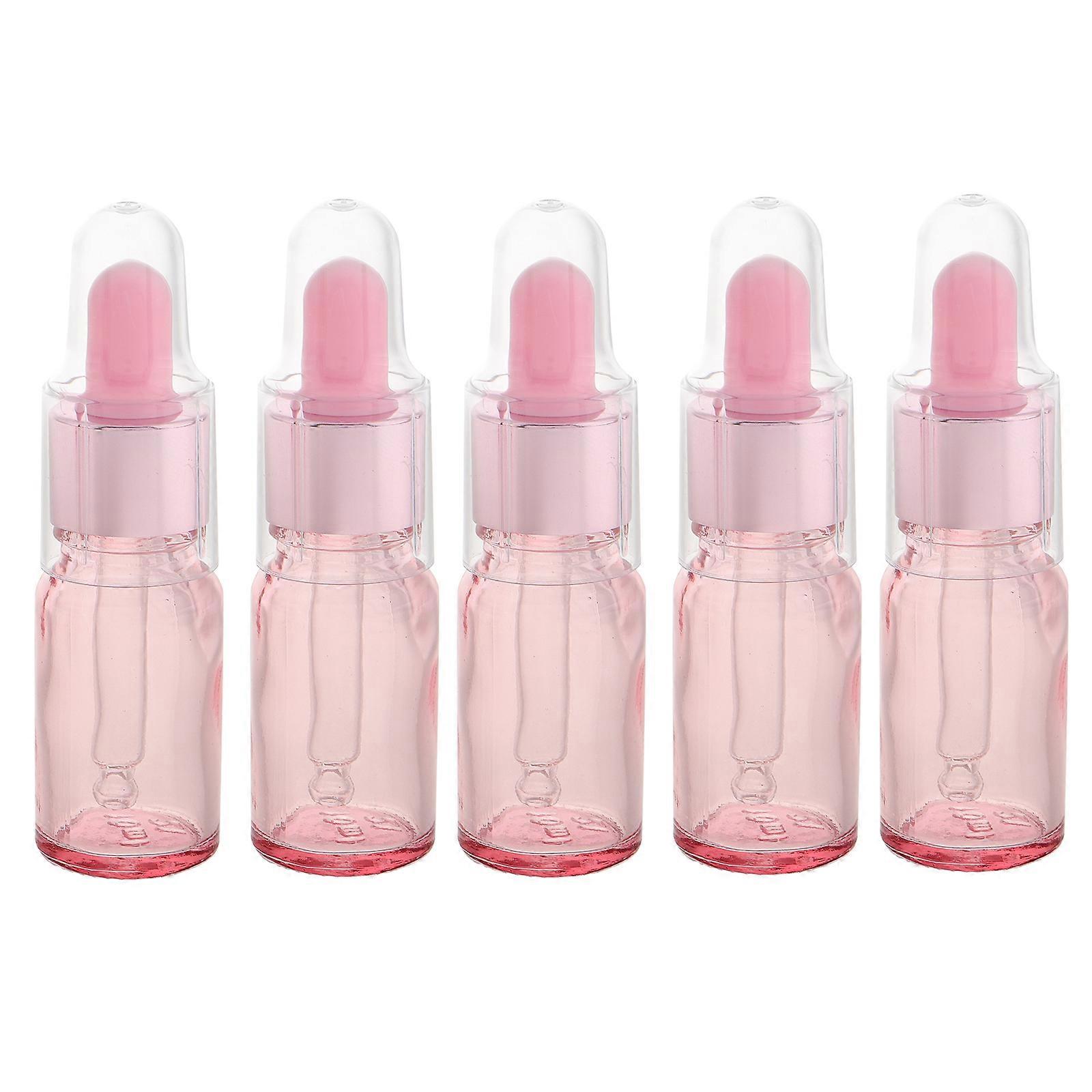 Small Glass Droppers 10ml For Essential Oil Storage Featuring Round Shape Portable Design 5Pcs
