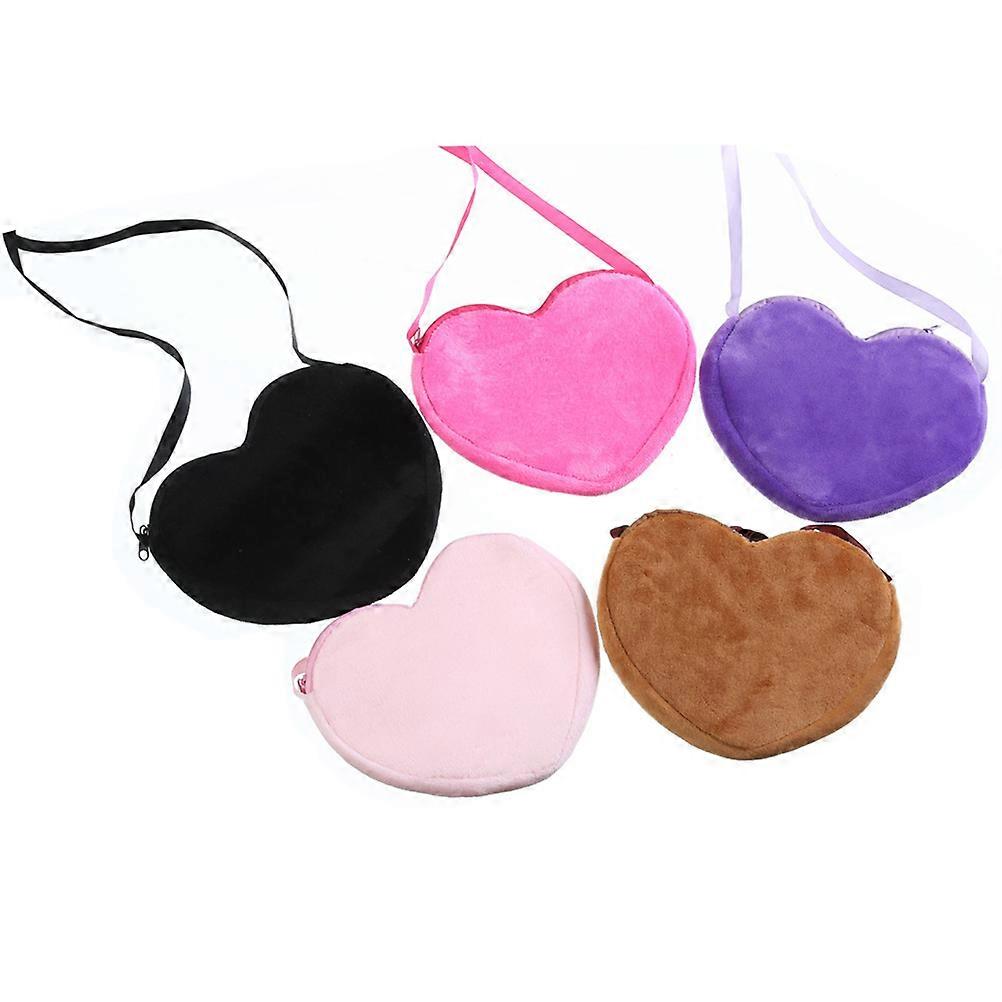 Assorted Color Heart Crossbody Bags for Girls Sequin Messenger Bag Ideal for Dance Yoga School Beach 3PCS Set