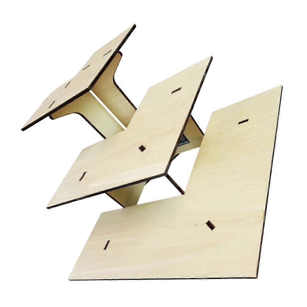 Portable Wooden Corner Display Rack for Snacks, Crafts, and Market Items – Detachable Stand for Tabletop Organization