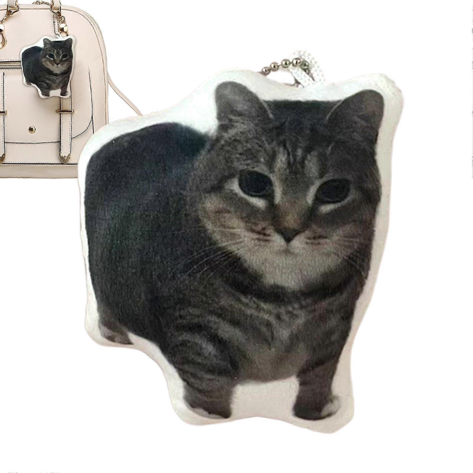 Keeychain Cine Cat Keychain With Rotating Function, Rotating Cat Keychain With Unique Voice, Backpack Charm And Security Key