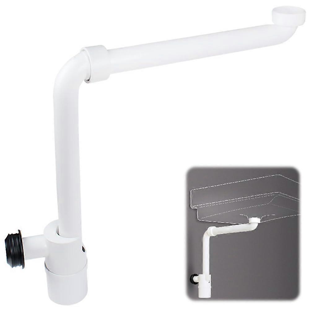 1 1/4 Inch SpaceSaving Siphon, Odour Trap for Sink, 360° Adjustable Siphon, Wash Basin, White