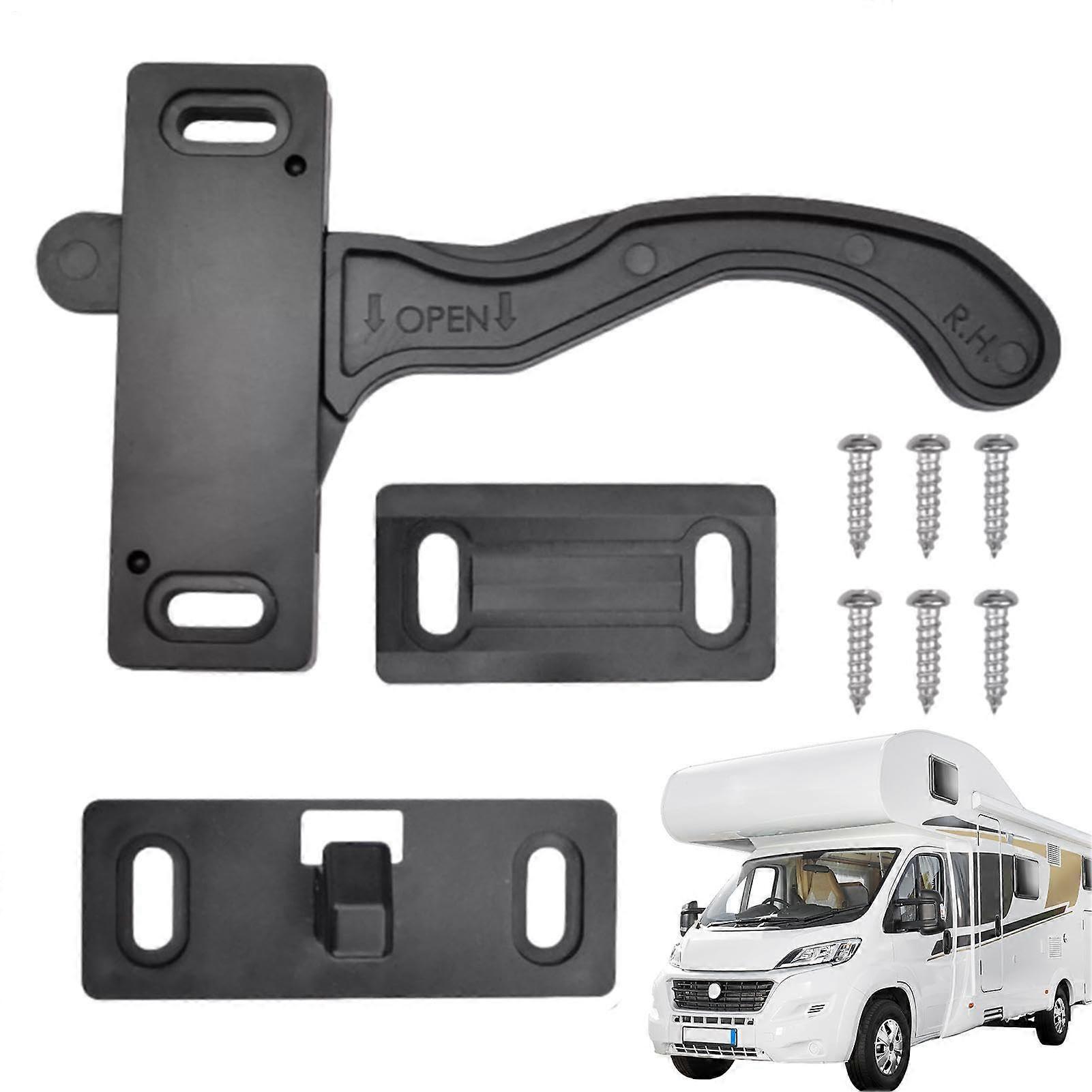 Right RV Screen Door Handle Replacement Latching Kit for Trailer Doors