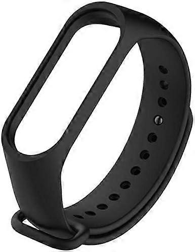 Replacement Silicone Strap for Xiaomi Mi Band 4 and Mi Smart Band 3, Black Sports Watch Accessory, Comfortable Fit