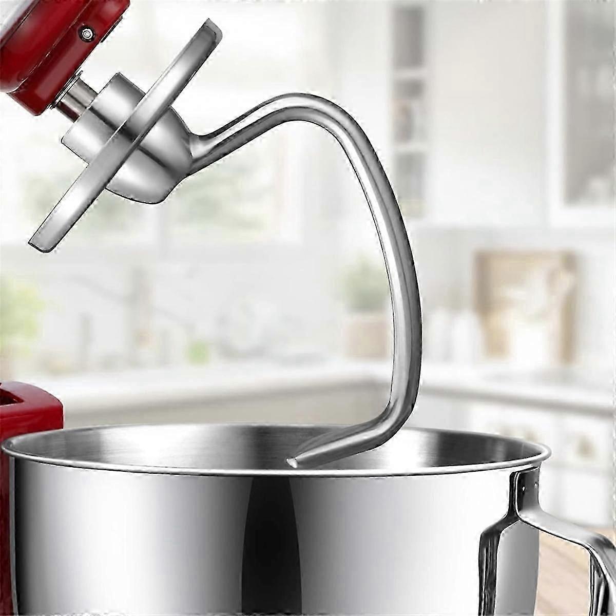 Pouring Shield K45DH Dough Hook for 4.5-5QT Mixer Bowl for Stand Mixer Attachments