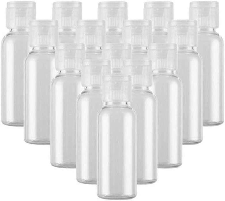 24pc Clear Travel Bottles - Flip Cap Containers (20ml)