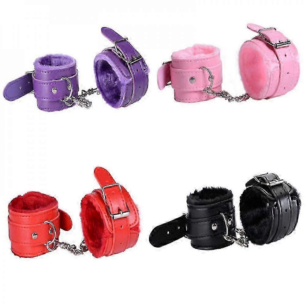 Pretend HandCuffs Play PU Leather with Keys Police Role Cosplay Tools Police Toy for Children Boy Birthday Gifts VIB
