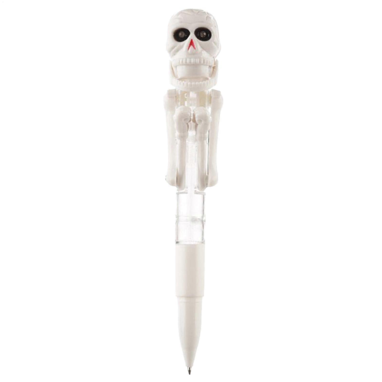 Skeleton Pen LED Light-Up Ballpoint Pen For Doodling And Writing, Skeleton Boxing Toy Pen For Library And Study Room