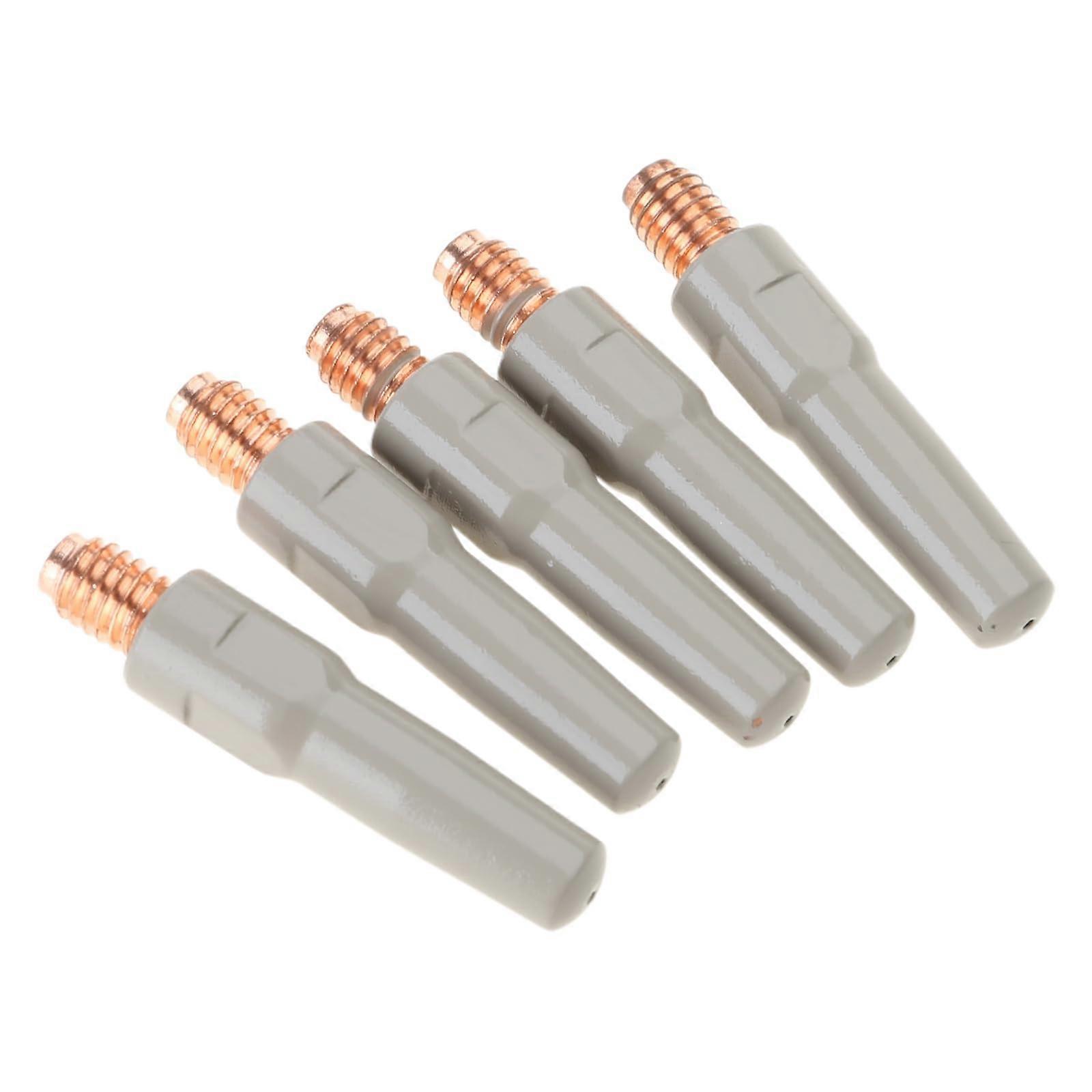 5 Pack 40mm Coated Metal Welding Contact Tips for Enhanced Wear Resistance and Precision Control