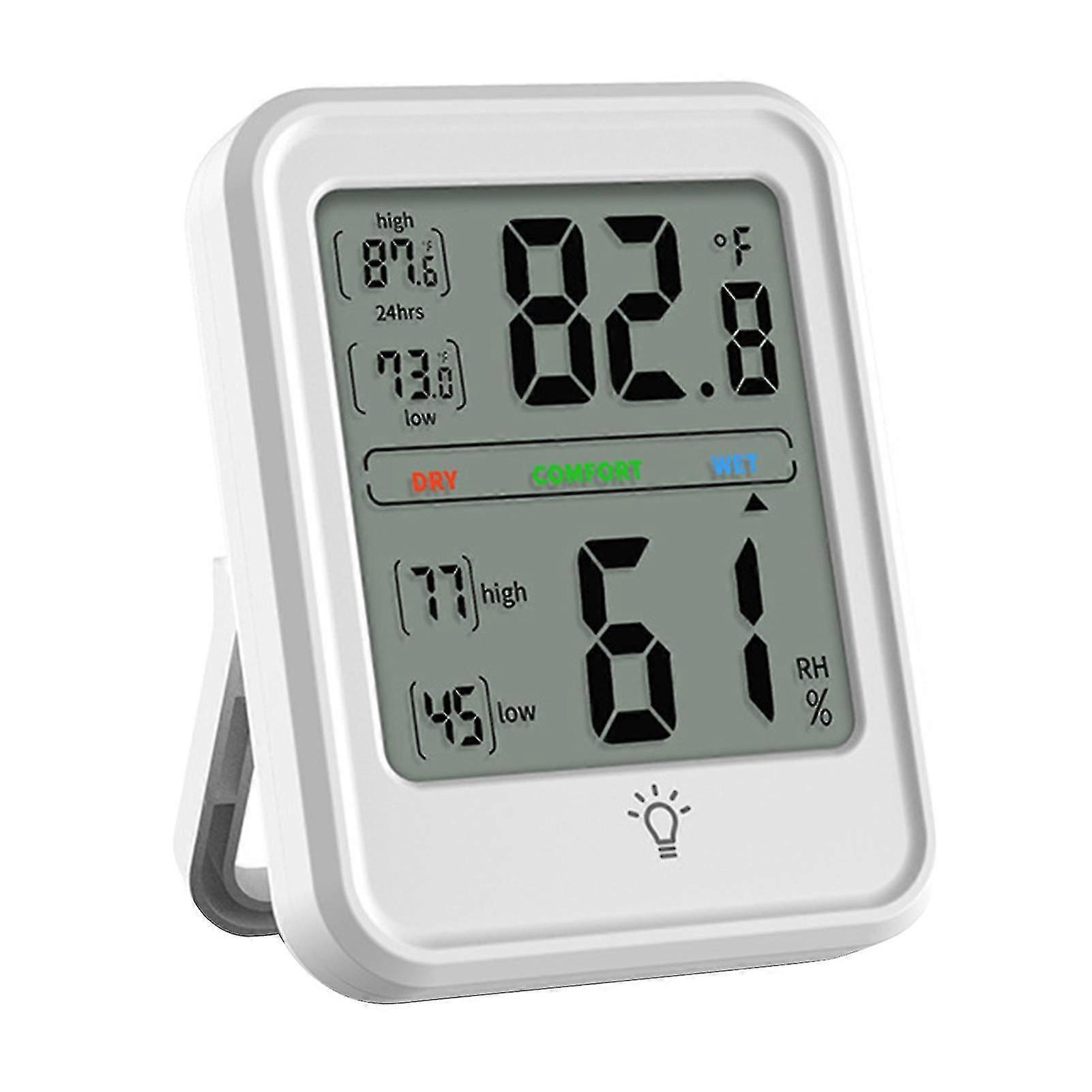 Termômetro de hidrômetro digital medidor de temperatura e medidor de umidade com tela lcd para estufa de escritório de quarto residencial