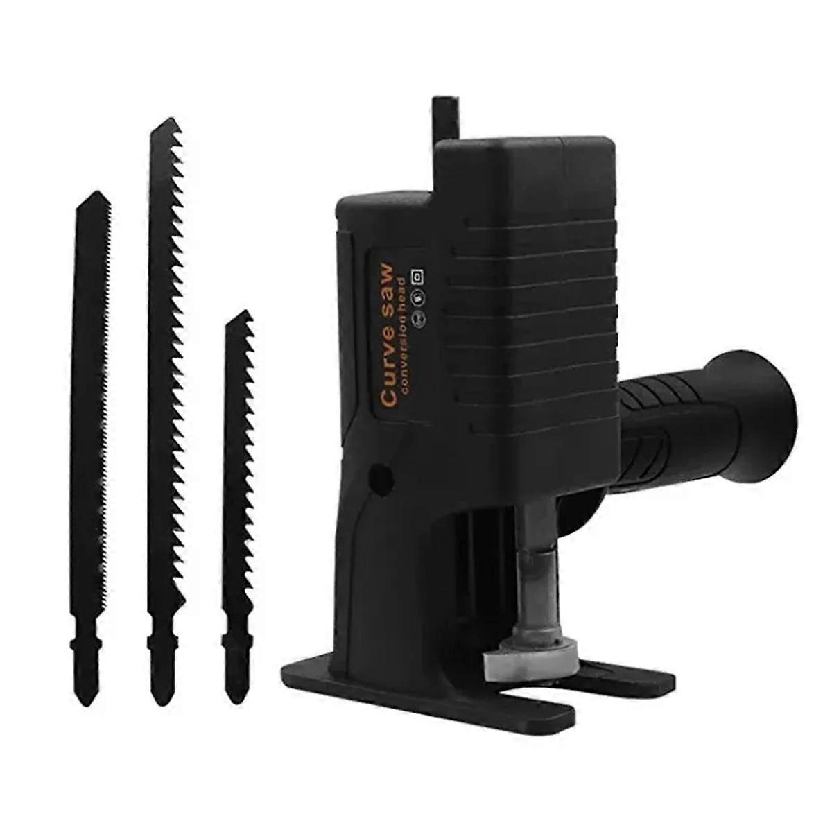Electric Drill Modified Electric Saw Portable Reciprocating Saw Curve Saw Converter with 3 Saw Blades